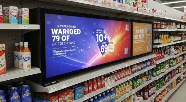 Razvučeni LCD zasloni za supermarkete i trgovine
